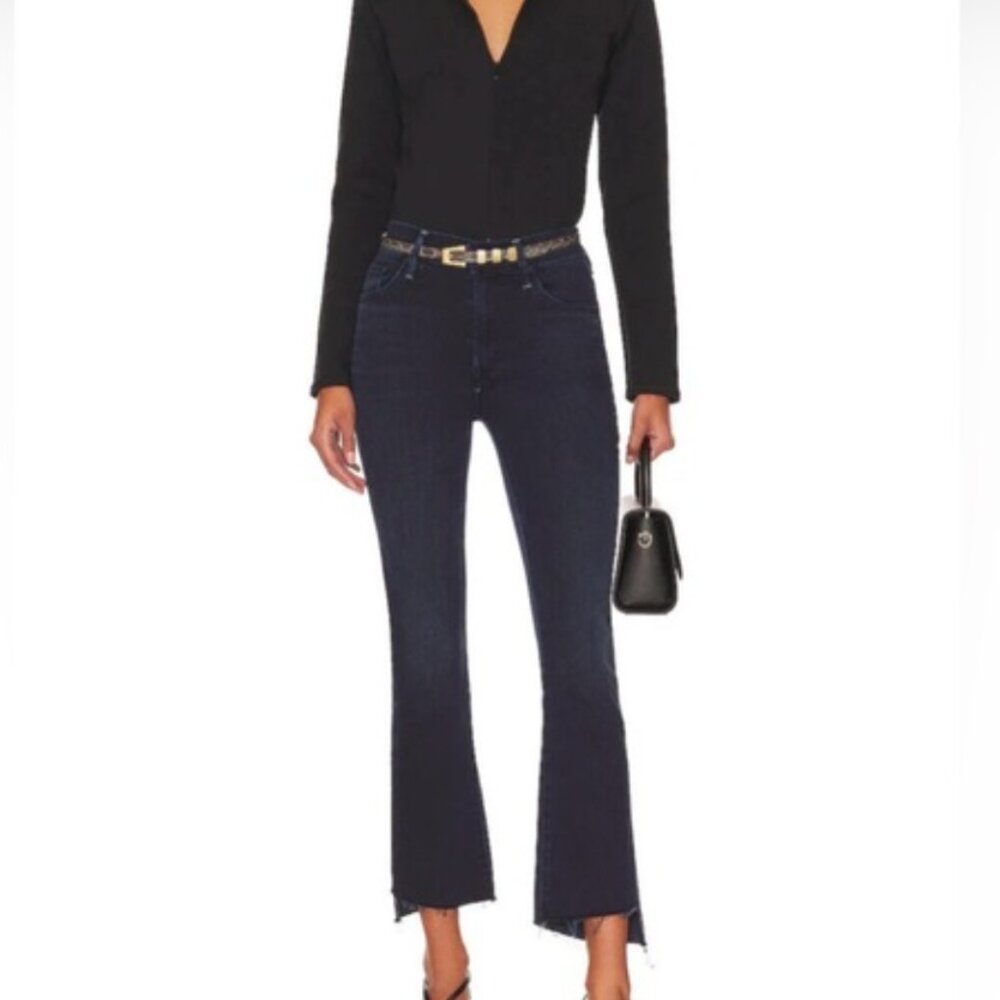 Mother Insider Crop Step Fray in Night Tripper Size 27